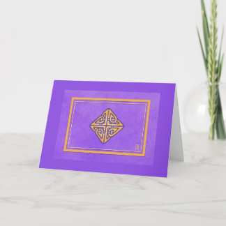 Cartão Placa de saudação Personalizar Vazio Roxo Celta