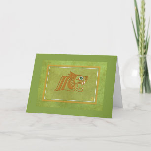 Cartão Placa de saudação Personalizar Vazio Verde Celul
