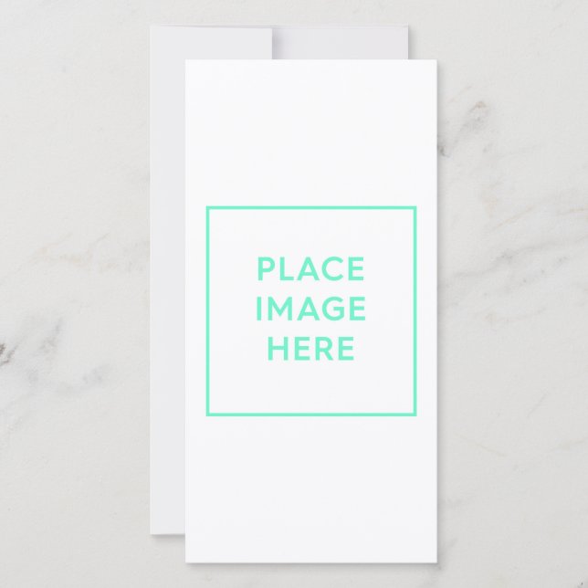 Cartão Placa de saudação plana de 8" x 4" (Frente)