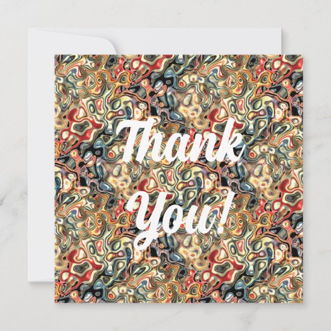 Cartão Placa de saudação plana de abstrato Art (Frente)