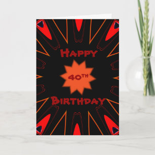 Cartão Placa de saudação Retro-aniversário de 40 anos Fel