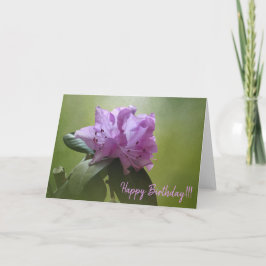 Cartão placa de saudação rhodedendron 1-18