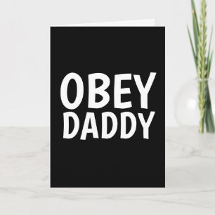 Cartão Placa de Saudação Romântica do PAI Kinky OBEY