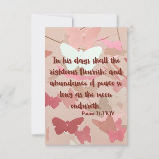 Cartão Placa De Saudação Simples Pic Verse Pic Com Bíblia (Frente)