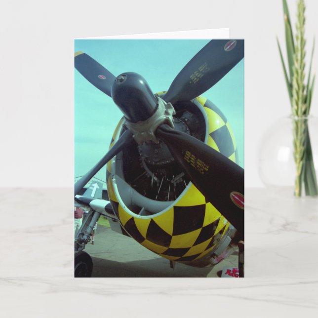 Cartão Placa de saudação Thunderbolt P-47 (Frente)
