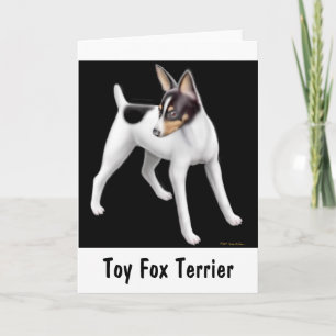Cartão Placa de Saudação Toy Fox Terrier