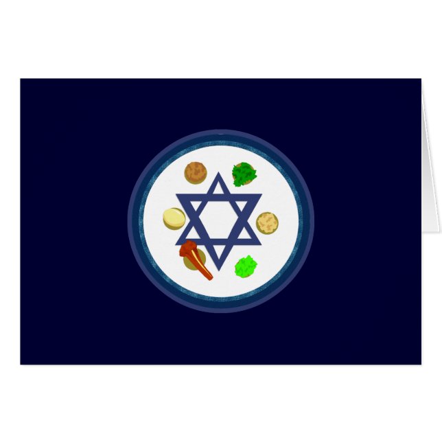 Cartão Placa de Seder (Frente horizontal)