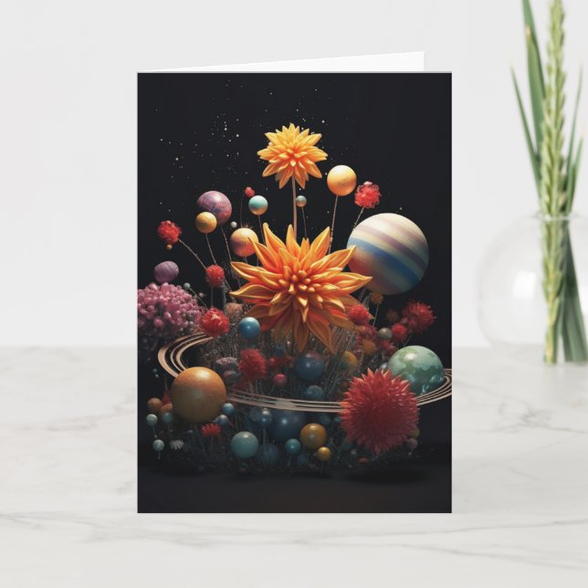 Cartão Placa de sistema solar (Frente)