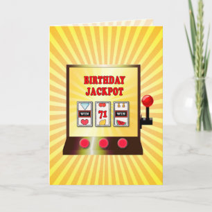 Cartão Placa de slot de aniversário de 71ruas