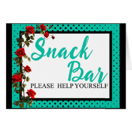 Cartão Placa de snack-up de crânio e Rosas vermelhas