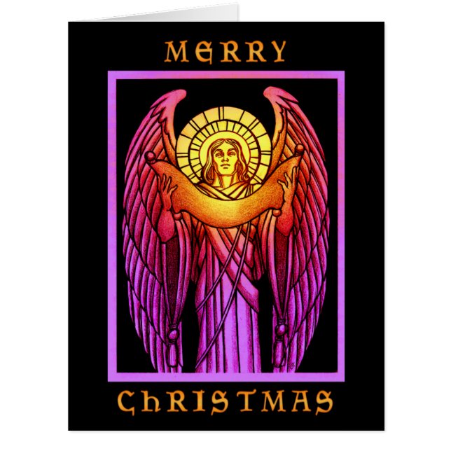 Cartão Placa de sobredimensionamento de Angel de vidro tr (Frente)