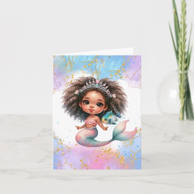 Cartão Placa de Splash Splash Smermaid Party (Frente)