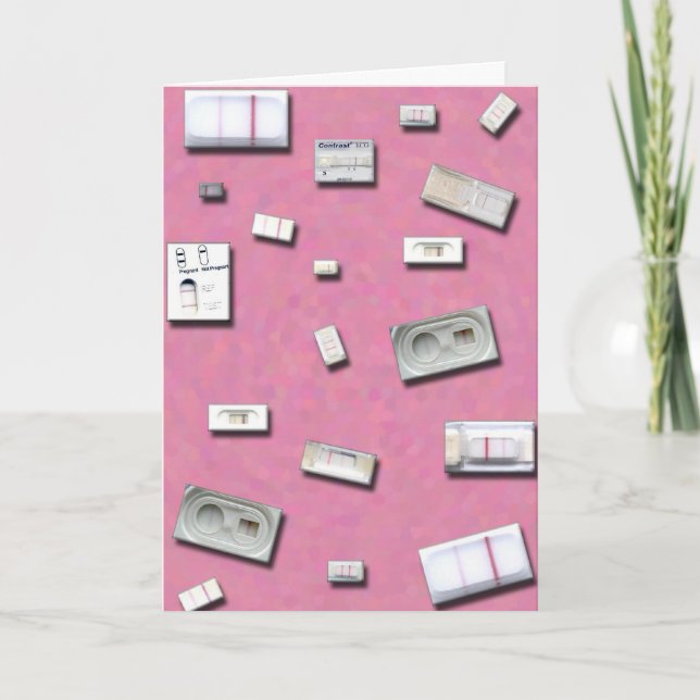 Cartão Placa de testes de gravidez doméstica (Frente)