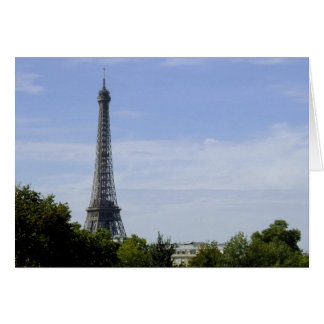 Cartão Placa de torre Eiffel