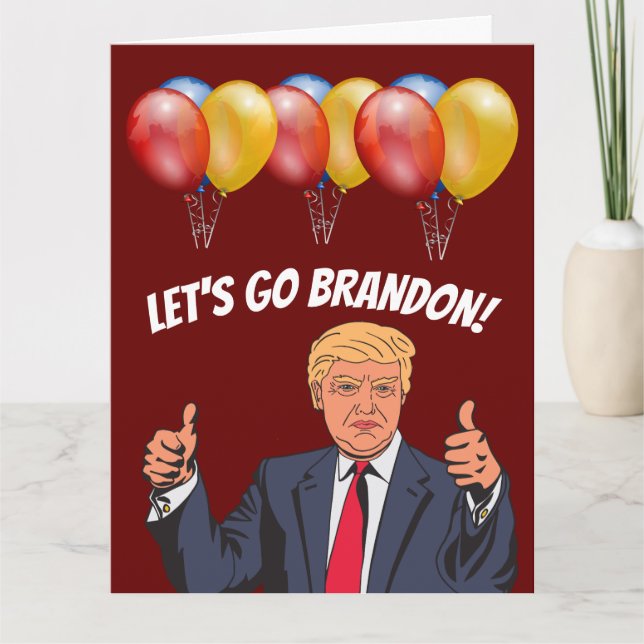 CARTÃO PLACA DE TRUMP DE MARINHO DE VAMOS GO BRANDON (Frente)