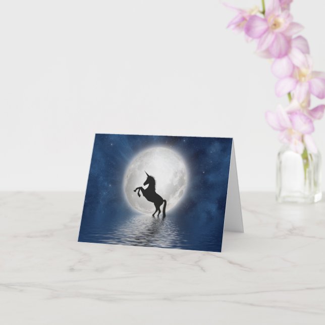 Cartão Placa de Unicórnio Magical | Design de encantament (Orquídea)