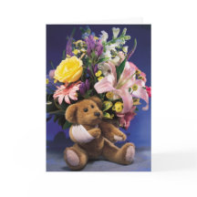 Placa de Urso de Teddy com Braço Quebrado