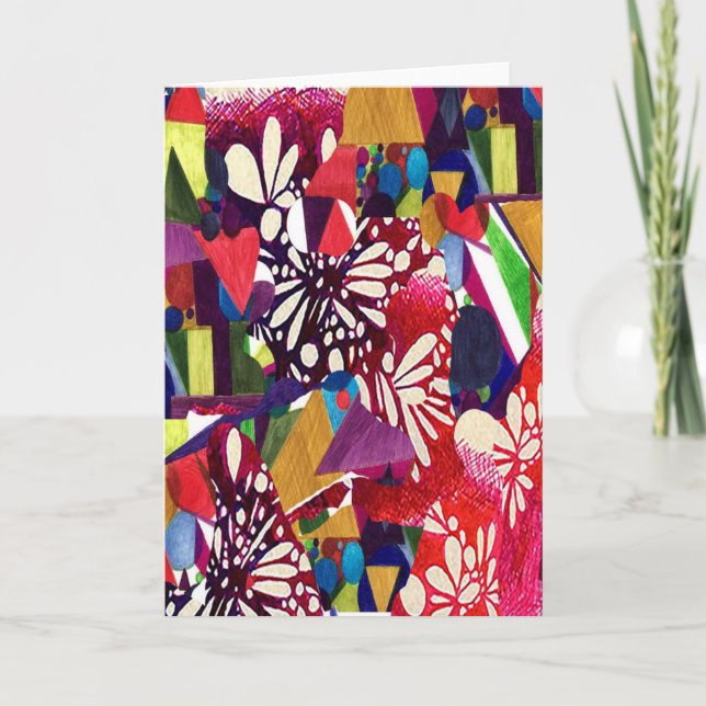 Cartão Placa de vazio 5x7 intitulada "Geofiesta" por M. M (Frente)