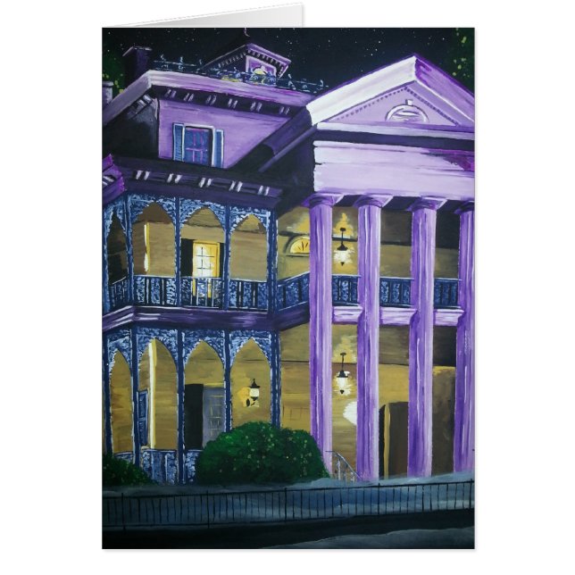 Cartão Placa de Vazio Assombrada Original Pintada À Mão (Frente)