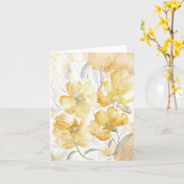 Cartão Placa de Vazio Blossomo Amarelo (Flor Amarela)