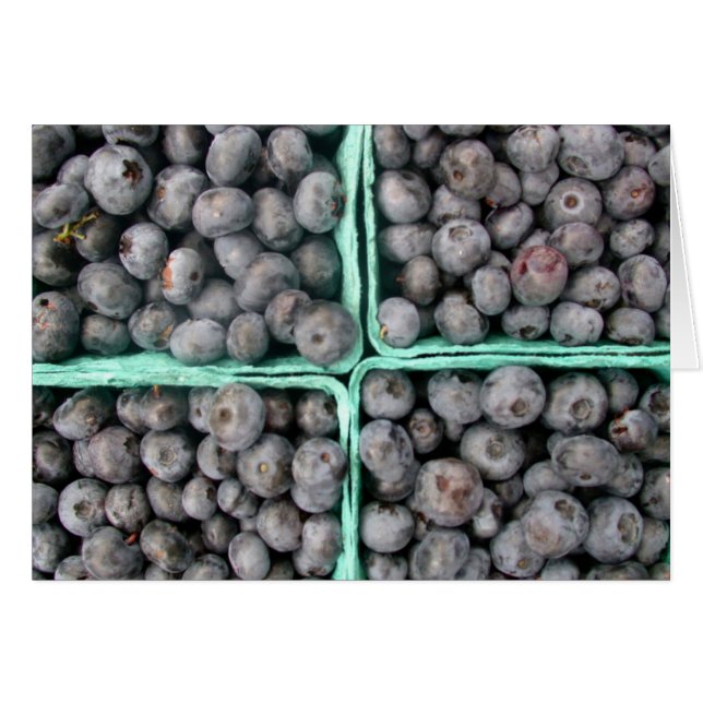 Cartão Placa de Vazio Blueberry (Frente Horizontal)