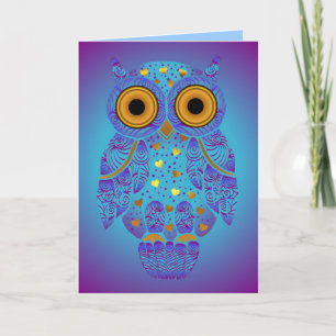 Cartão Placa de Vazio Blues H00t Owl