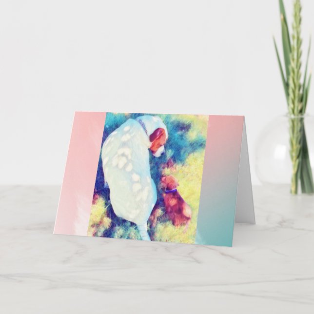 Cartão Placa de Vazio de Amigos Canine 5x7 (Frente)