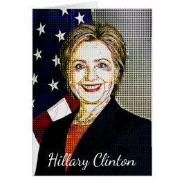 Cartão Placa de Vazio de arte digital Hilary Clinton Mema
