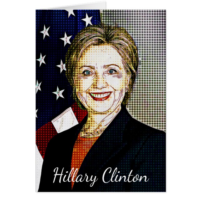 Cartão Placa de Vazio de arte digital Hilary Clinton Mema (Frente)