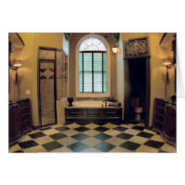 Cartão Placa de Vazio de Banheira de Luxury Tuscan