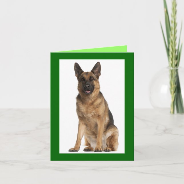 Cartão Placa de Vazio de Cachorro german shepherd (Frente)