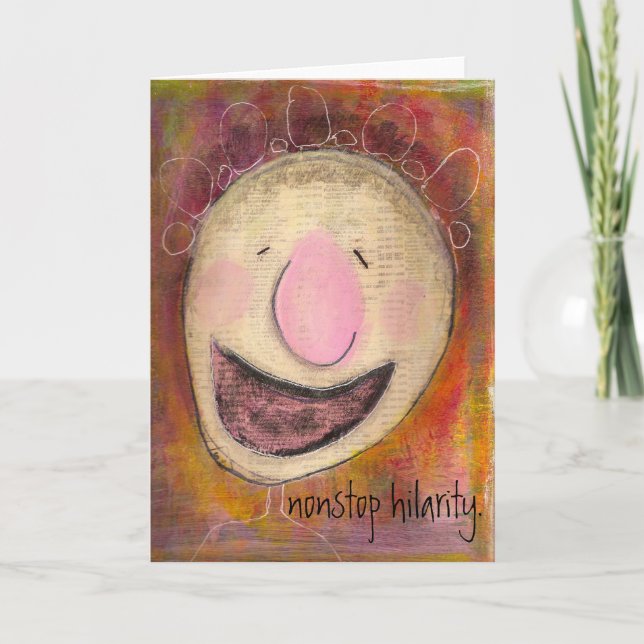Cartão placa de vazio de hilaridade ininterrupta (Frente)
