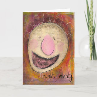 Cartão placa de vazio de hilaridade ininterrupta