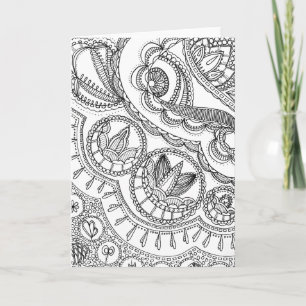 Cartão Placa de vazio - Design 2 inspirado em Paisley