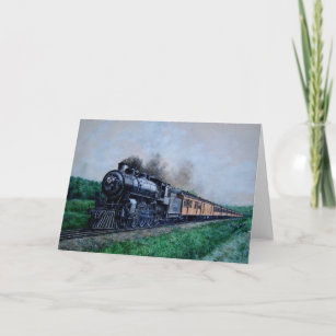 Cartão Placa de Vazio do comboio a vapor