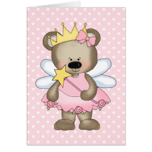 Cartão Placa de Vazio do urso princesa
