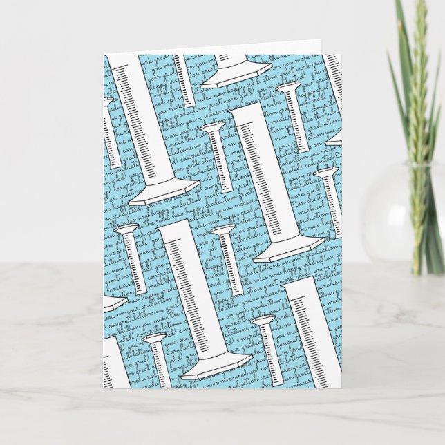 Cartão Placa de Vazio Graduada para Licenciação Feliz por (Frente)