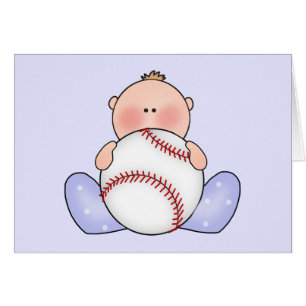 Cartão Placa de Vazio Lil Baseball Baby Boy
