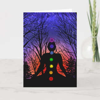 Cartão Placa de vazio | Meditação Yoga ao pôr do sol