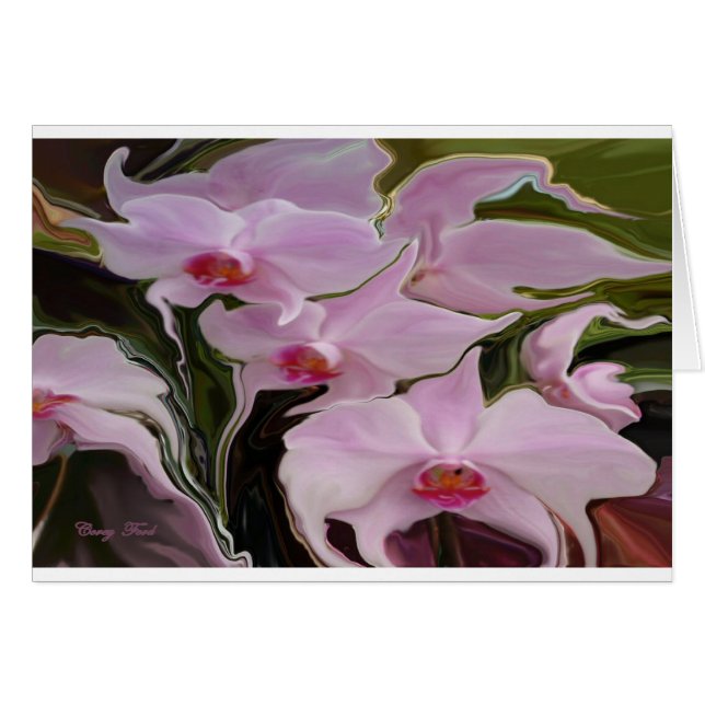 CARTÃO PLACA DE VAZIO ORCHIDS DE ESPERA (Frente Horizontal)