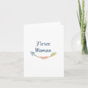 Cartão Placa de Vazio para uma mulher feroz 