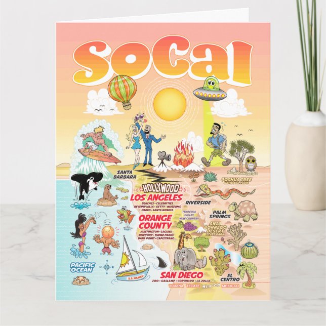 Cartão Placa de Vazio SoCal com tamanho alfabético (Frente)