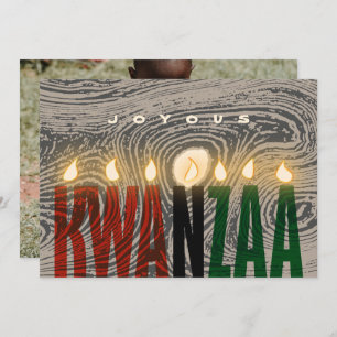 Cartão Placa de Velas Rustic Kwanzaa