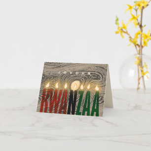 Cartão Placa de Velas Rustic Kwanzaa