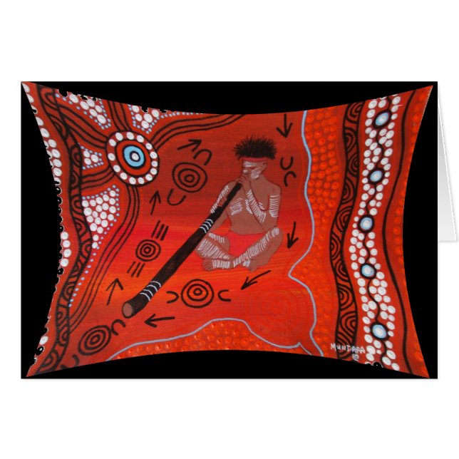 Cartão Placa Didjeridoo Player (Frente Horizontal)