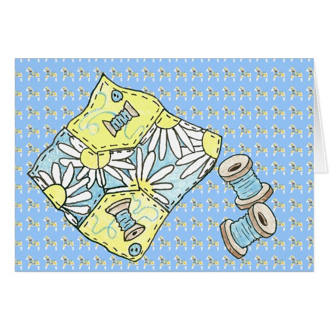 Cartão placa do Dentro Quilter do vazio (Frente Horizontal)