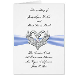 Cartão Placa do Programa Bandejas Prateadas Azuis