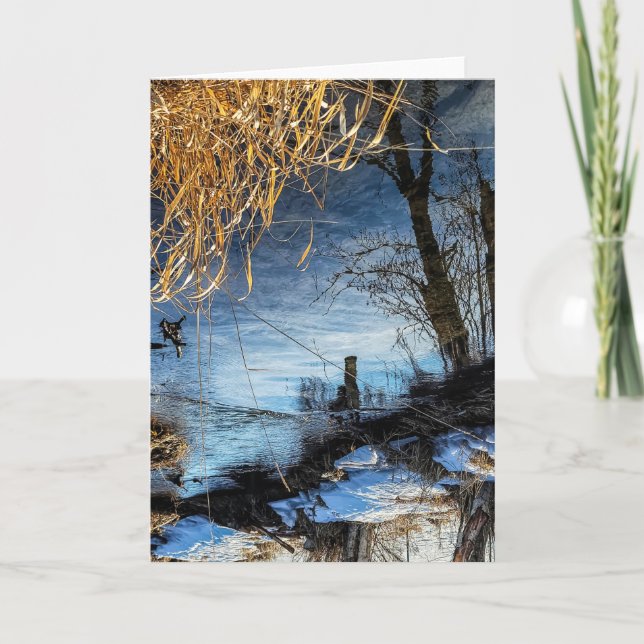 Cartão Placa dobrada de 5"x7" | Reflexão Creek 16 (Frente)