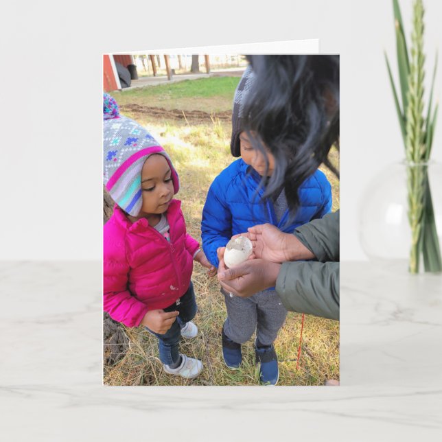 Cartão Placa dobrada de 7"x5" | Ovo De Ganso Selvagem (Frente)