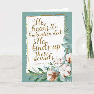 Cartão Placa Dobrada De JW De Encorajamento Psalm 147:3